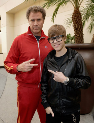 Will Ferrell and Justin Bieber at event of Megamaindas (2010)