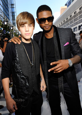 Usher Raymond and Justin Bieber