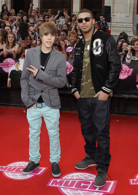 Aubrey Graham and Justin Bieber