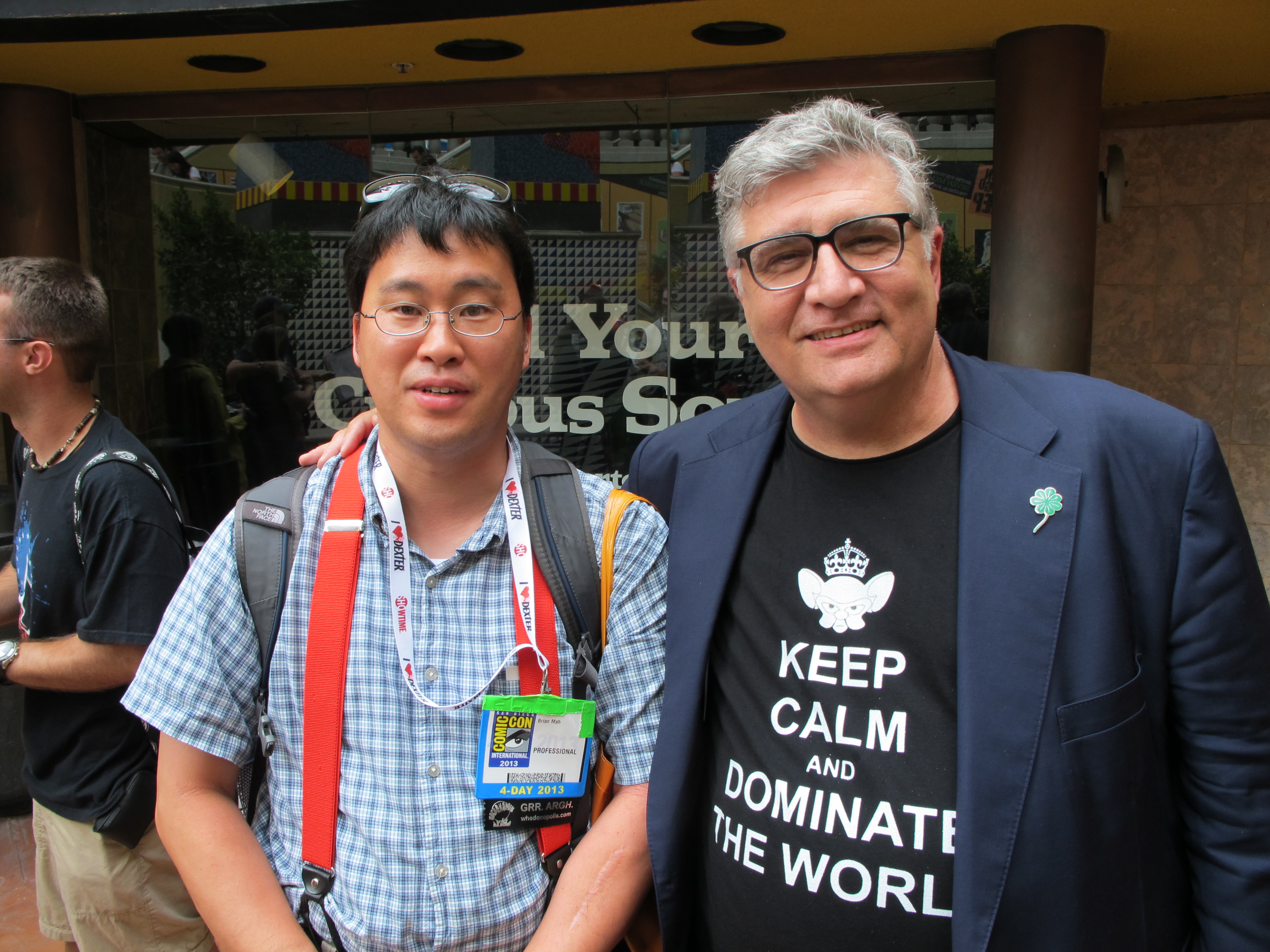 Maurice LaMarche (the Brain) and I at SDCC 2013