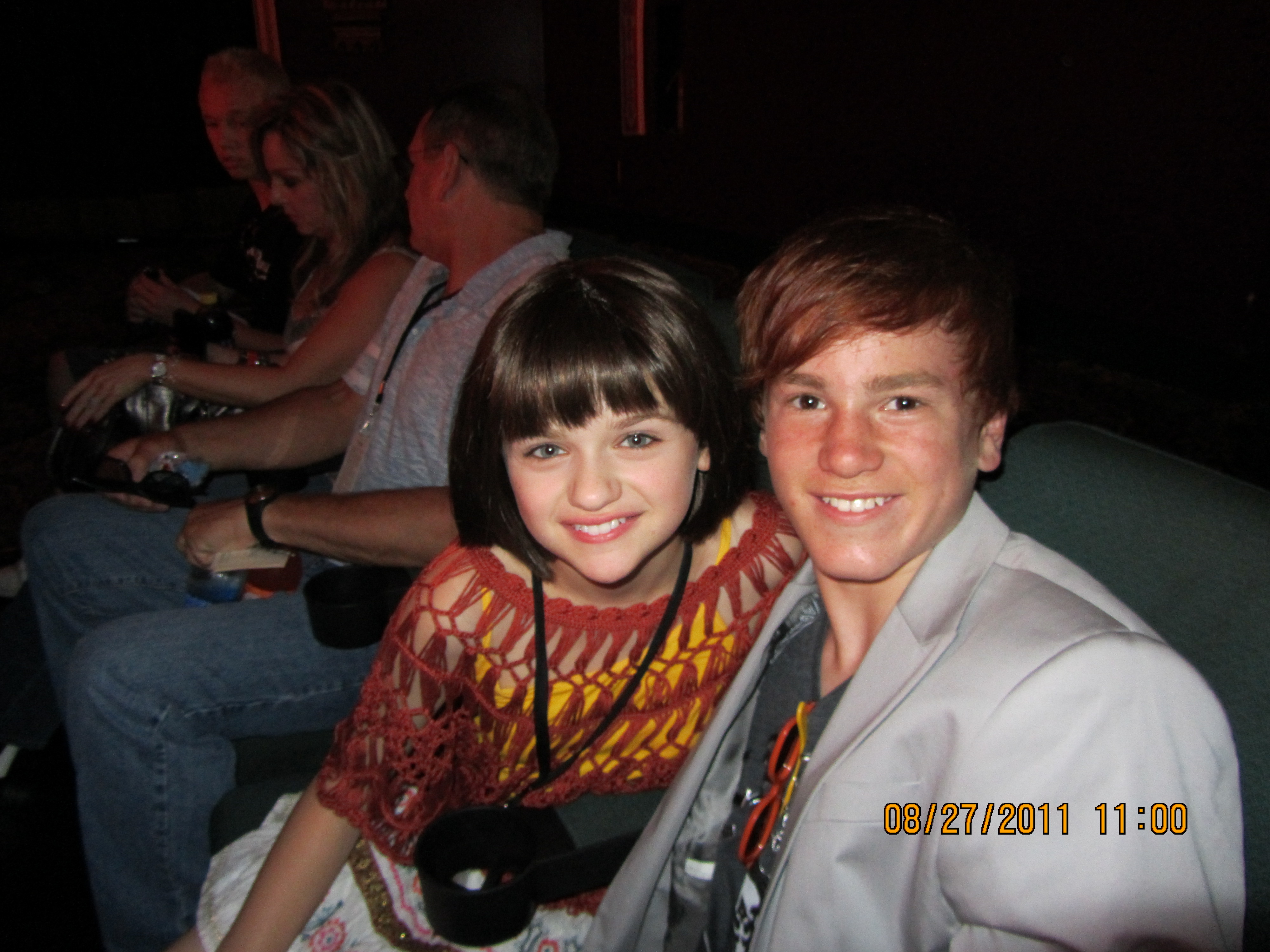 Justin Tinucci and Joey King at the Lion King 3d premiere at El Capitan, Hollywood September 2011