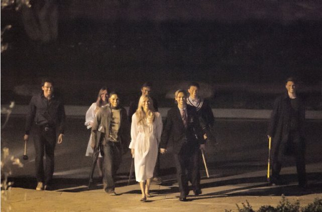Screen shot from move The Purge. Nathan (far right).