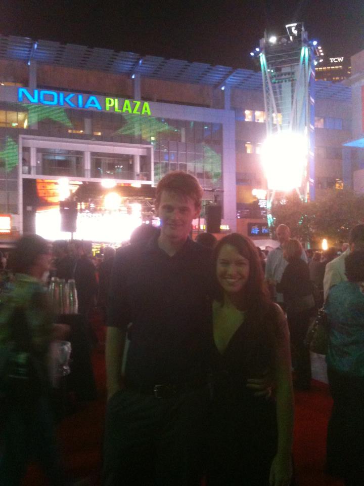 Nathan on the Red Carpet of film The Way, at the Nokia Theater.