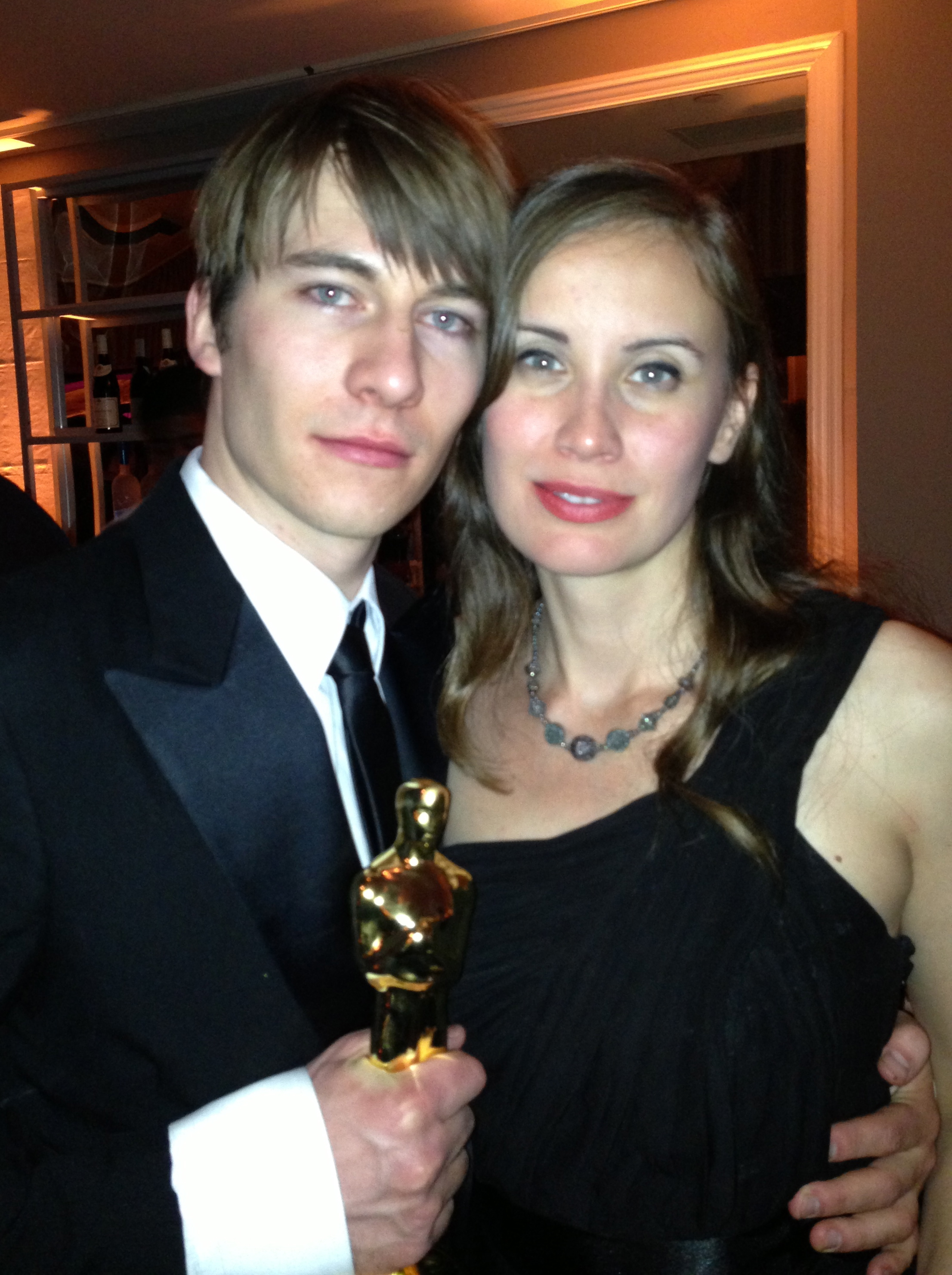 Andrew Napier and Amanda Tannen at the 2013 Vanity Fair Oscar Party.