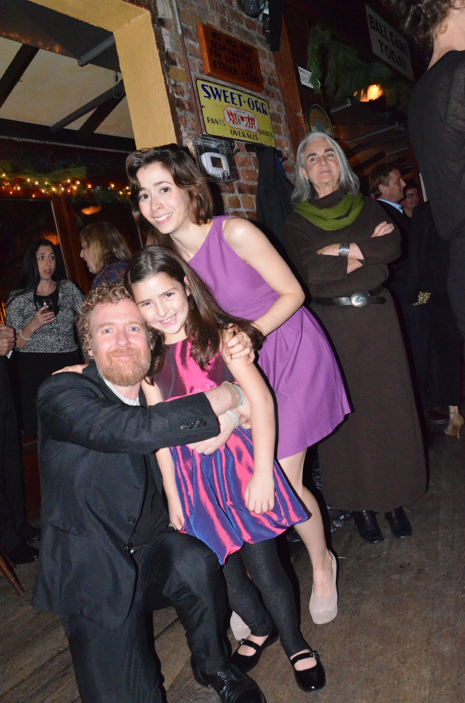 Claire with Cristin Milioti and Glen Hansard opening night of Once at New York Theatre Workshop