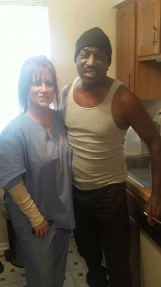 Clifton Powell(RAY)and I on the set of the short 