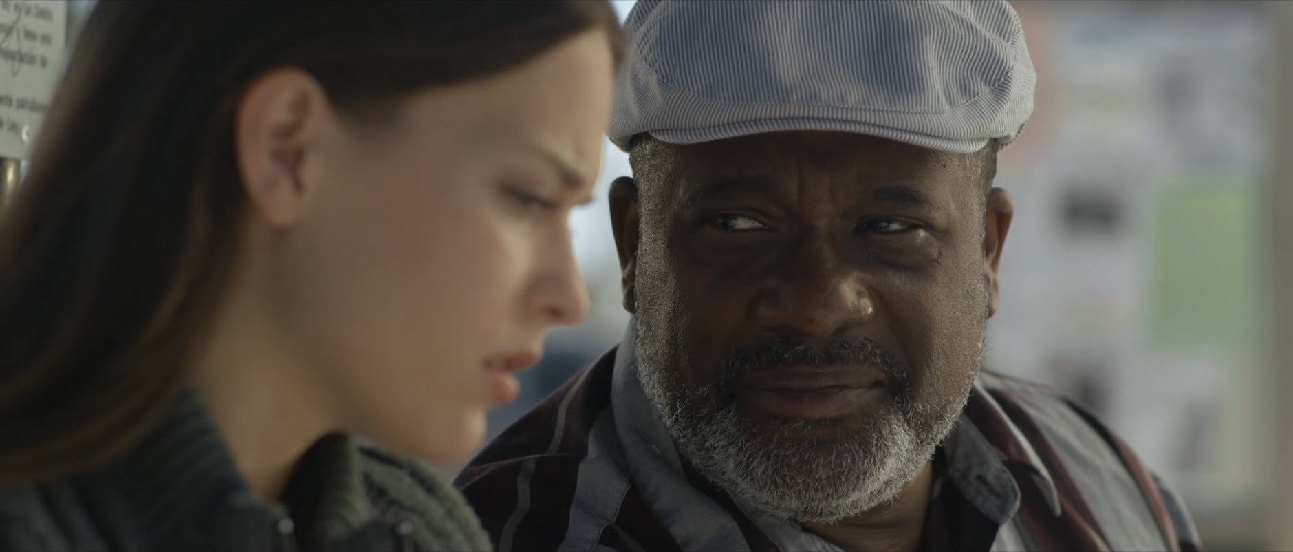 Still of Gregory Alan Williams and Rachel Hendrix in Roses (2014)