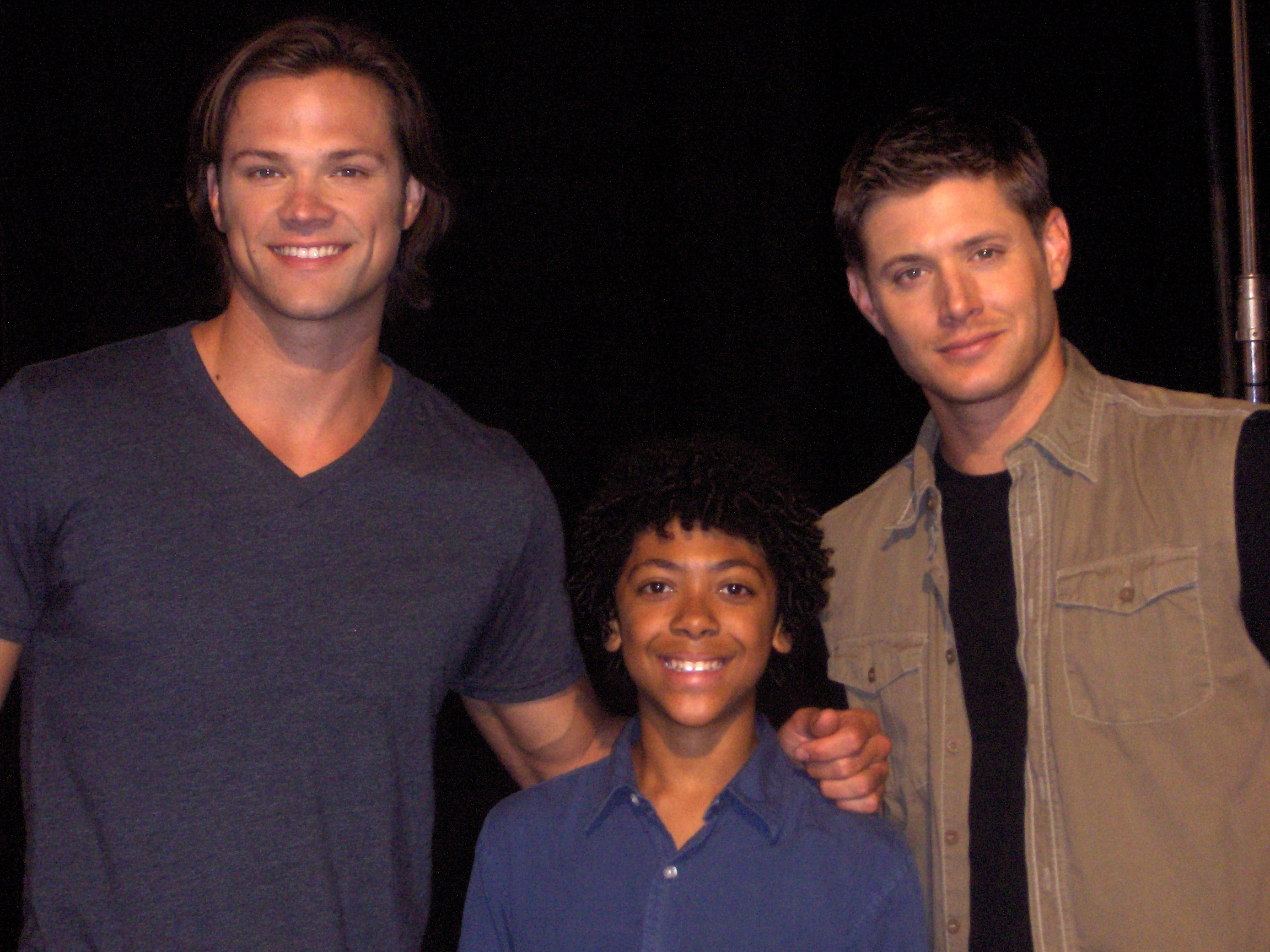 Jared Padalecki, Adom Osei & Jensen Ackles from Supernatural