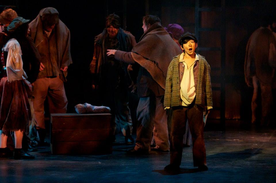 Benjamin Cheng as Gavroche in Les Miserables