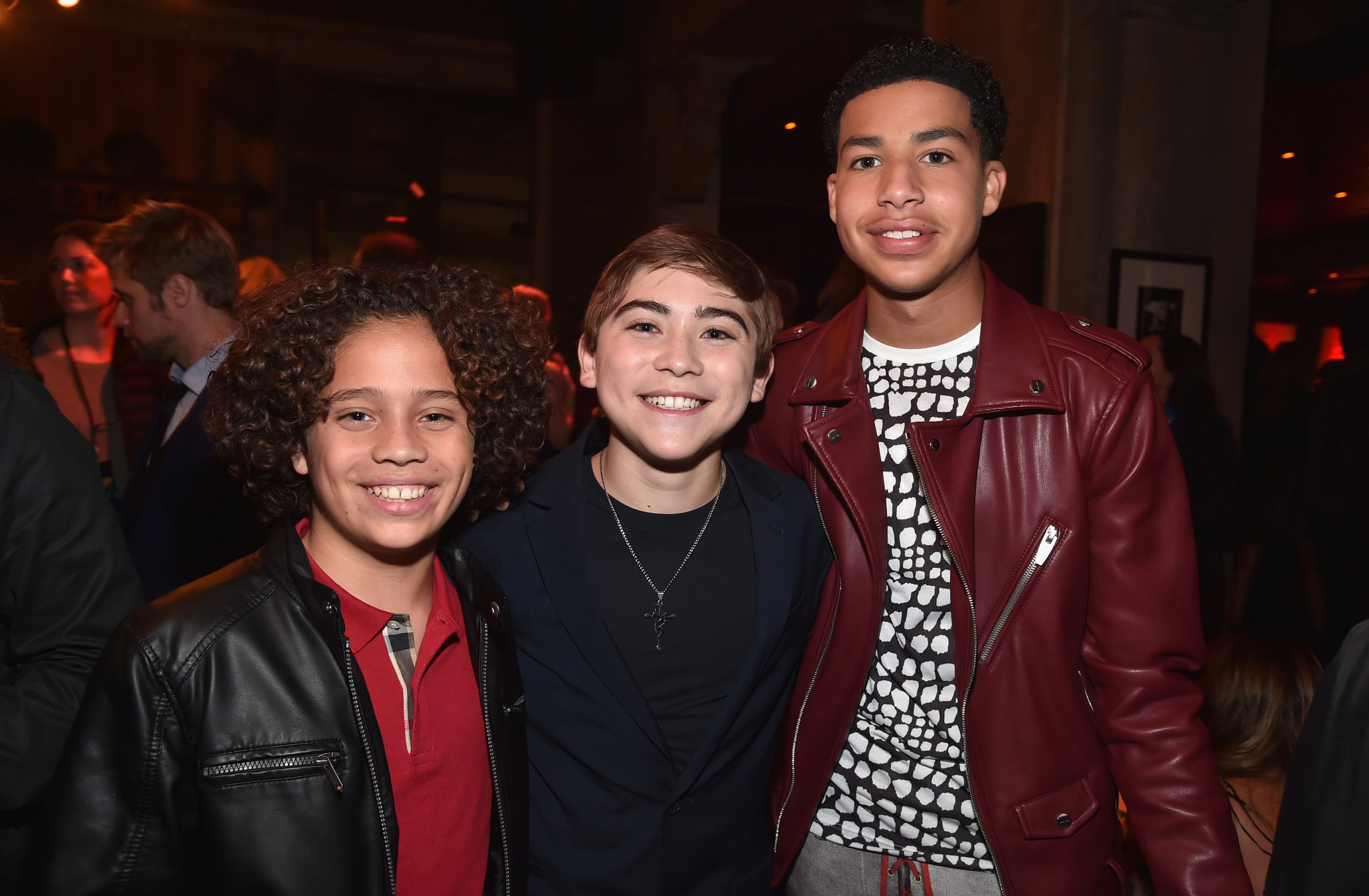 Raymond Ochoa, Jack Bright and Marcus Scribner at event of The Good Dinosaur (2015)