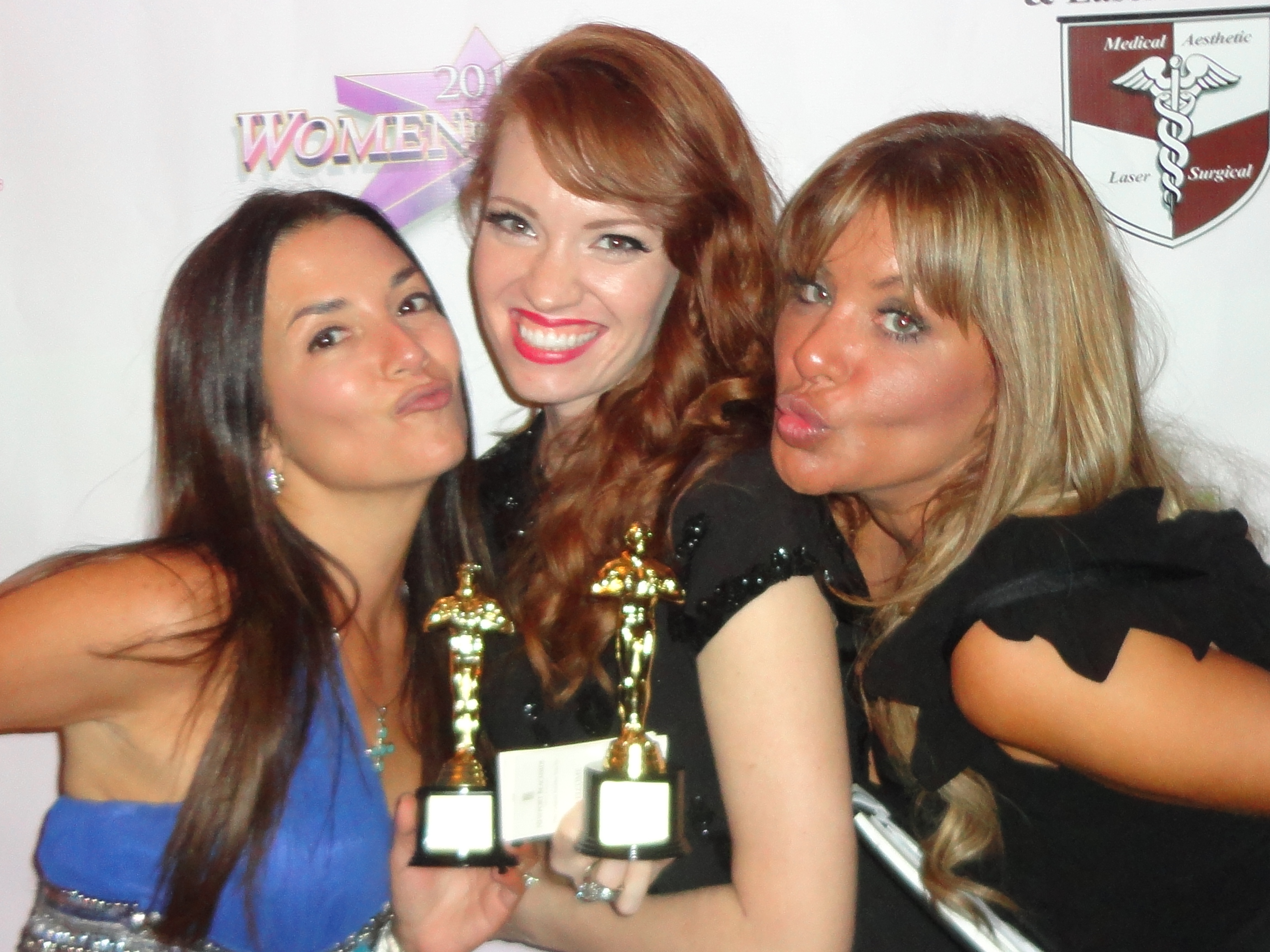 Barbie Castro, Aniela McGuinness & Diana Laura at the Woman In The Arts 2011 awards... Barbie Castro won Best Dramatic Actress