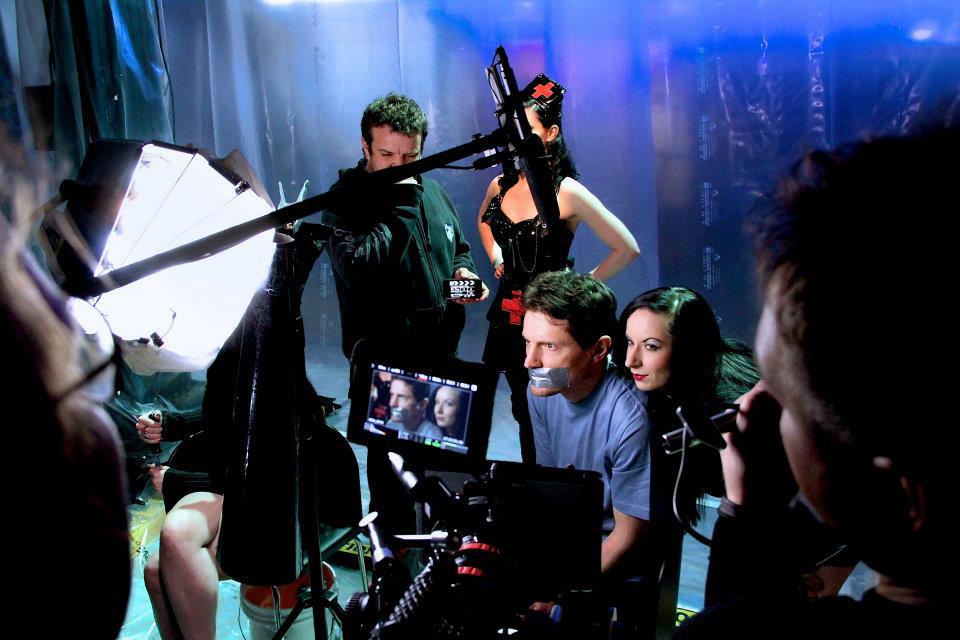 The shooting of Jen and Sylvia Soska's 2012 annual Women In Horror Massive Blood Drive PSA.