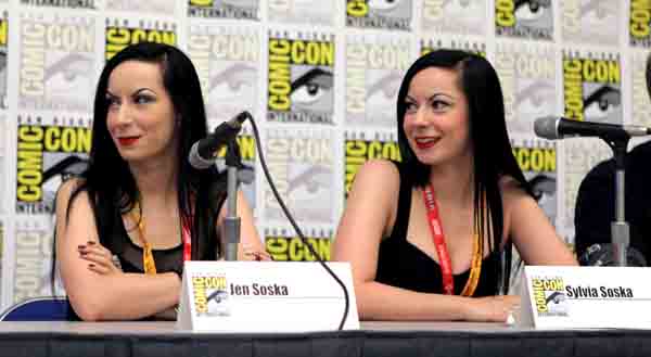 Jen and Sylvia Soska at San Diego Comic Con 2012.
