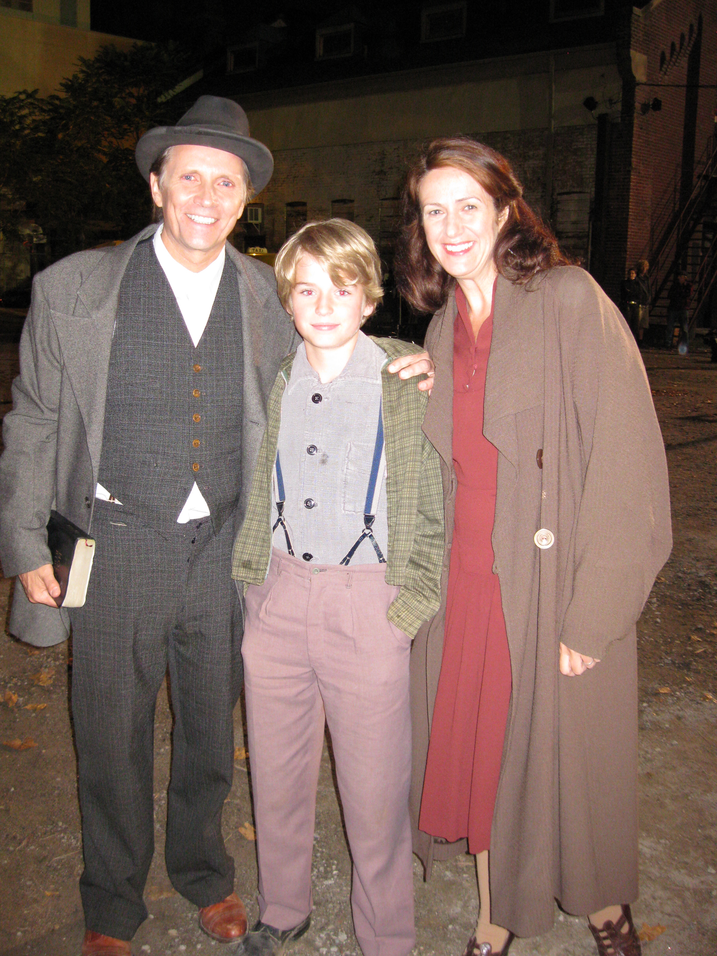 John Ralston, Charles Vandervaart, Karen Waddell on the set of 