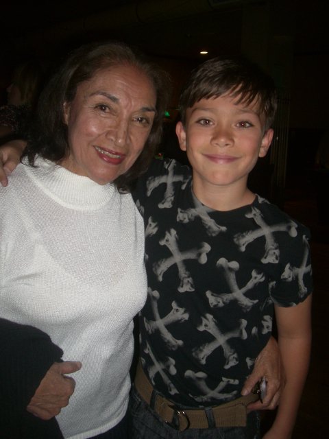 Miriam Colon and Christian Traeumer down time from filming Bless Me, Ultima 2010