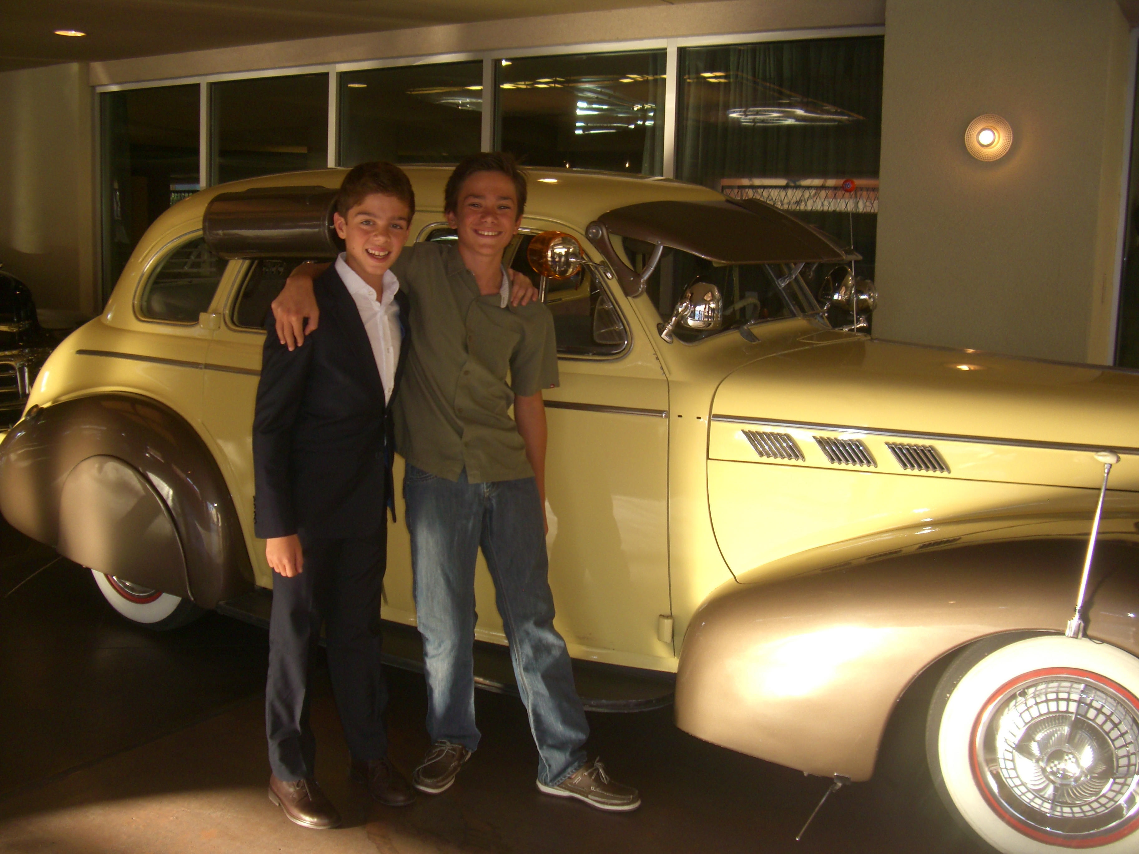 Bless Me, Ultima 2012 world premier el paso texas. Diego Miro - Florence and Christian Traeumer- Bones getting ready to board the cars to the red ccarpet! Sept 2012