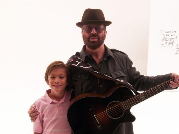 Dave Stewart and Christian Traeumer on set after they sang the stand up to cancer song..awesome