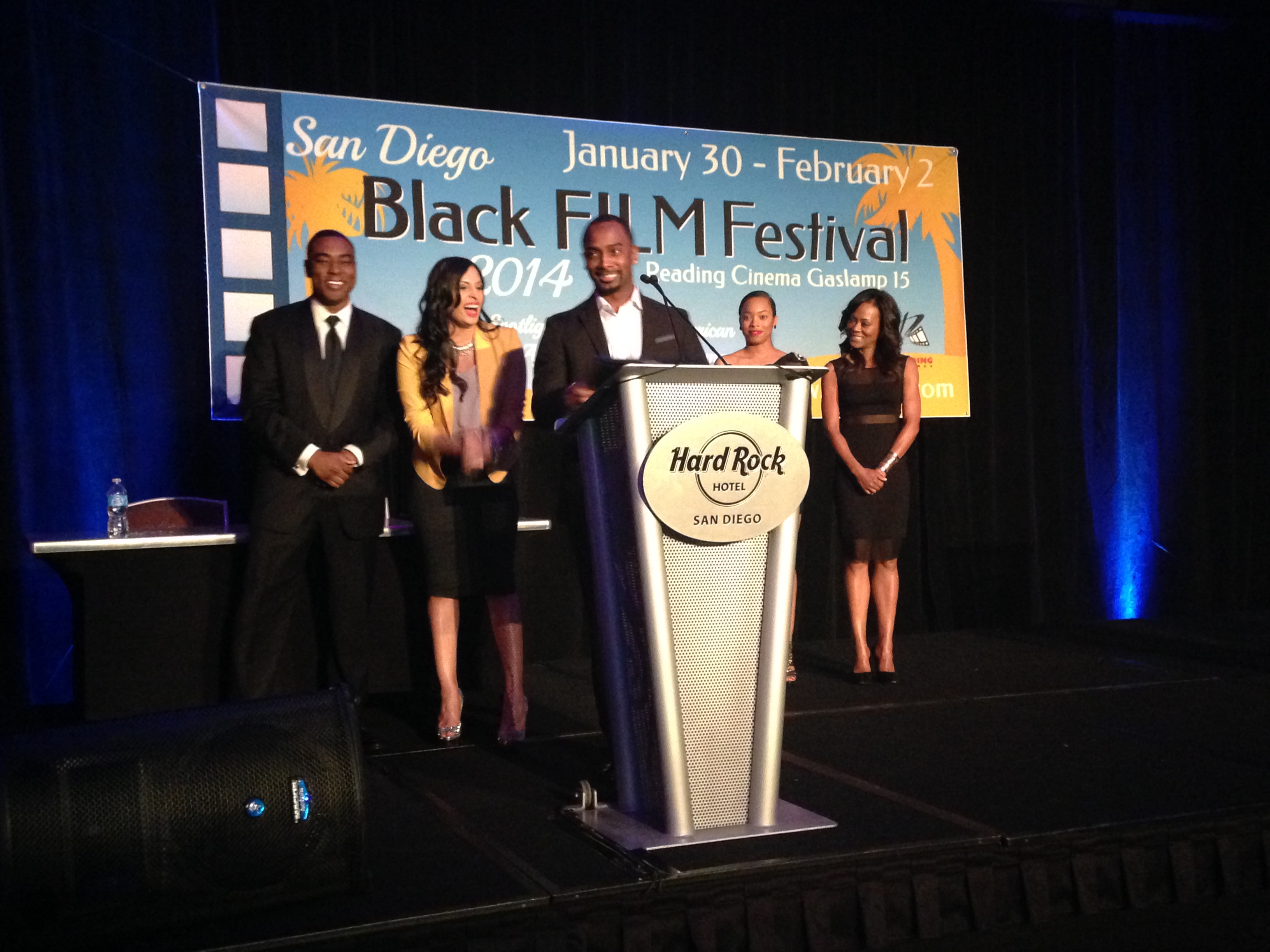 San Diego Black Film Festival 2014 Awards Dinner with Markiss McFadden, Byron Smith, Cynthia Rodriguez and Robin Givens.