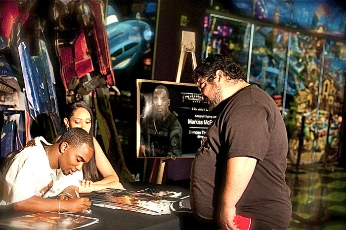 Brenden Palms Theater. Transformers: Dark Of The Moon autograph signing with Markiss McFadden