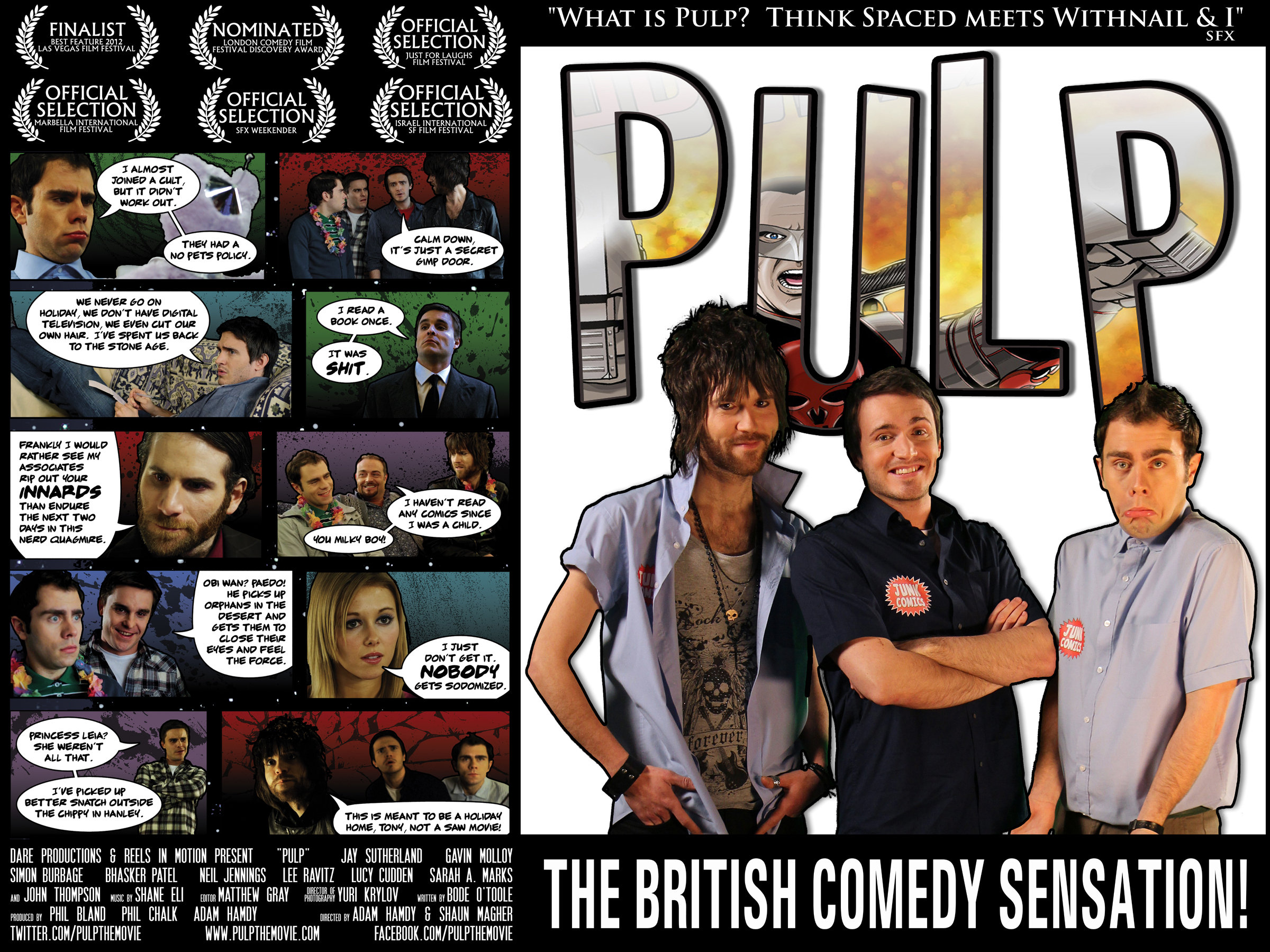 John Thomson, Gavin Molloy, Lee Ravitz, Jay Sutherland, Neil Jennings, Simon Burbage and Sarah Alexandra Marks in Pulp (2013)