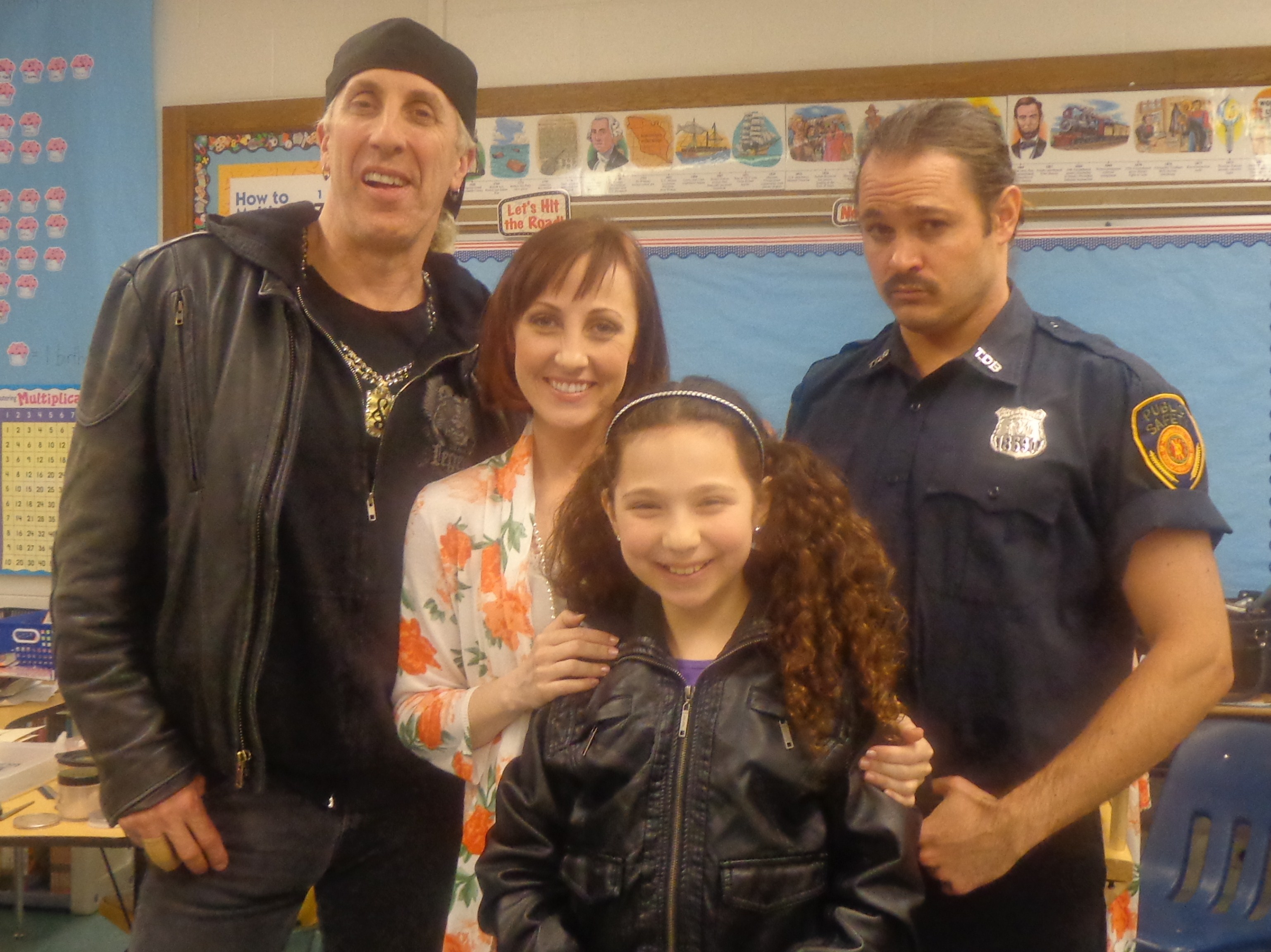 Rebecca with Dee Snider, Mitchell Jarvis and Kathy Searle on set of the film 