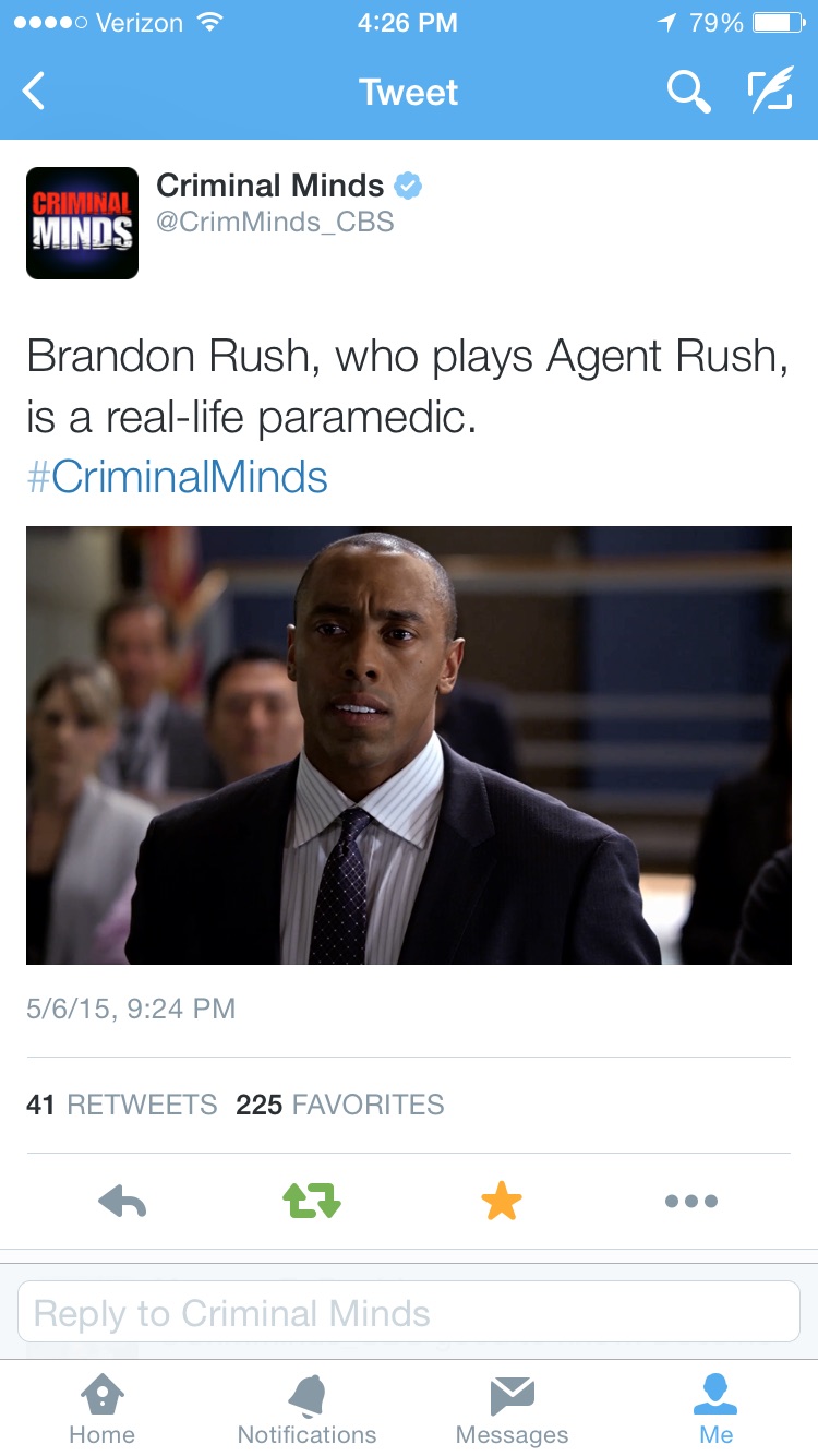 @CriminalMinds_Cbs 'Agent Rush'