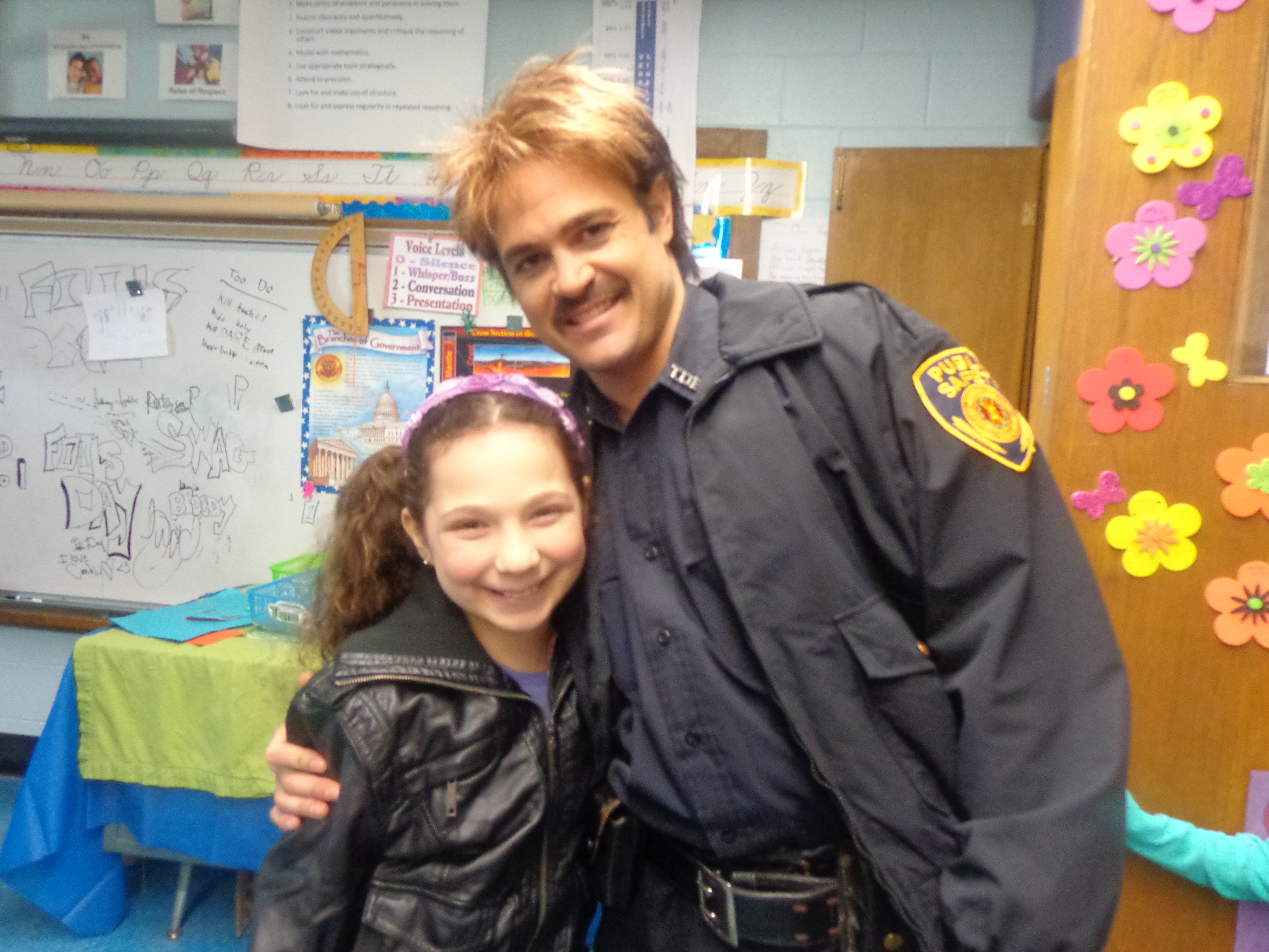 Rebecca with Mitchell Jarvis on set of the film 