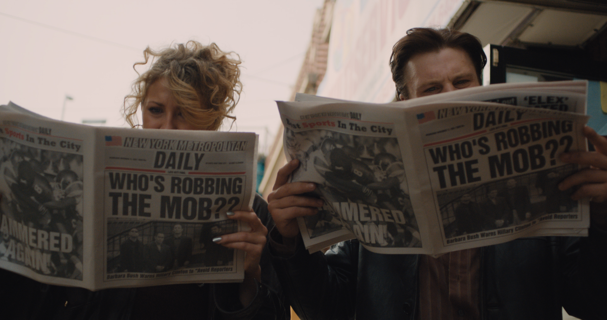 Still of Michael Pitt and Nina Arianda in Rob the Mob (2014)