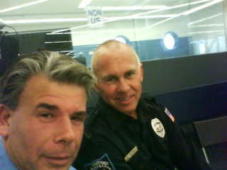 On the set of America's Most Wanted, with David LeBlanc (2010).