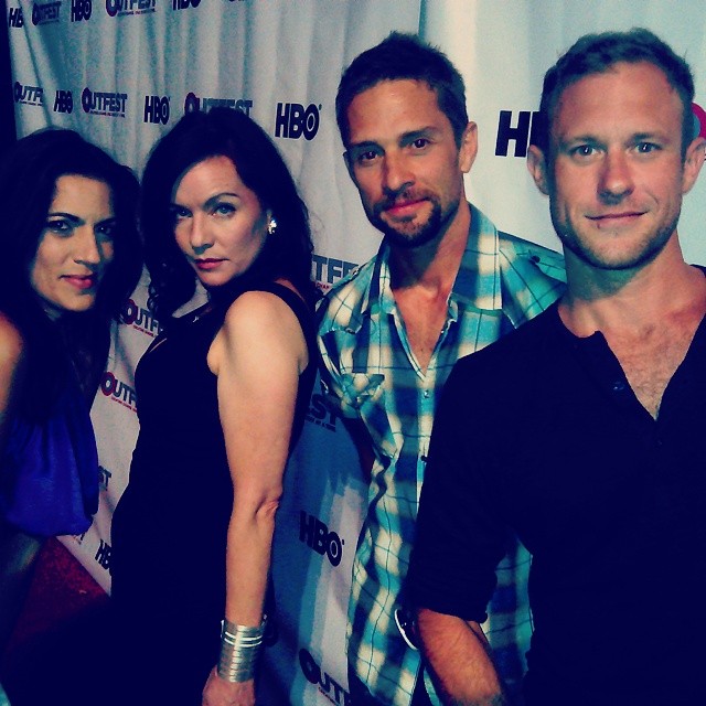 Cathy DeBuono, Guinevere Turner, David Fumero, Trey McCurley Crazy Bitches LA Premiere