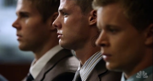 Still of Aaron Hill, Brandon Jones, and Jesse Luken in Law and Order: Los Angeles