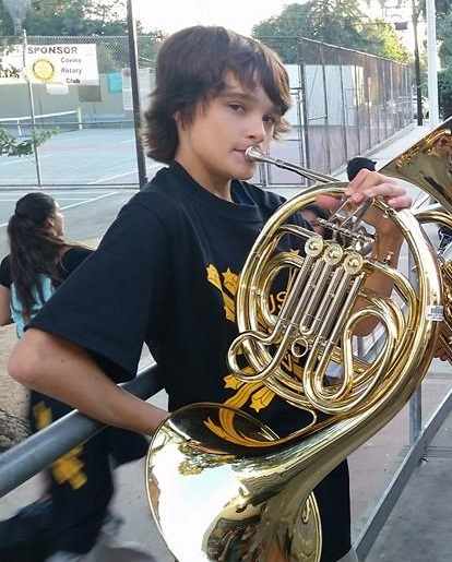 A French horn player
