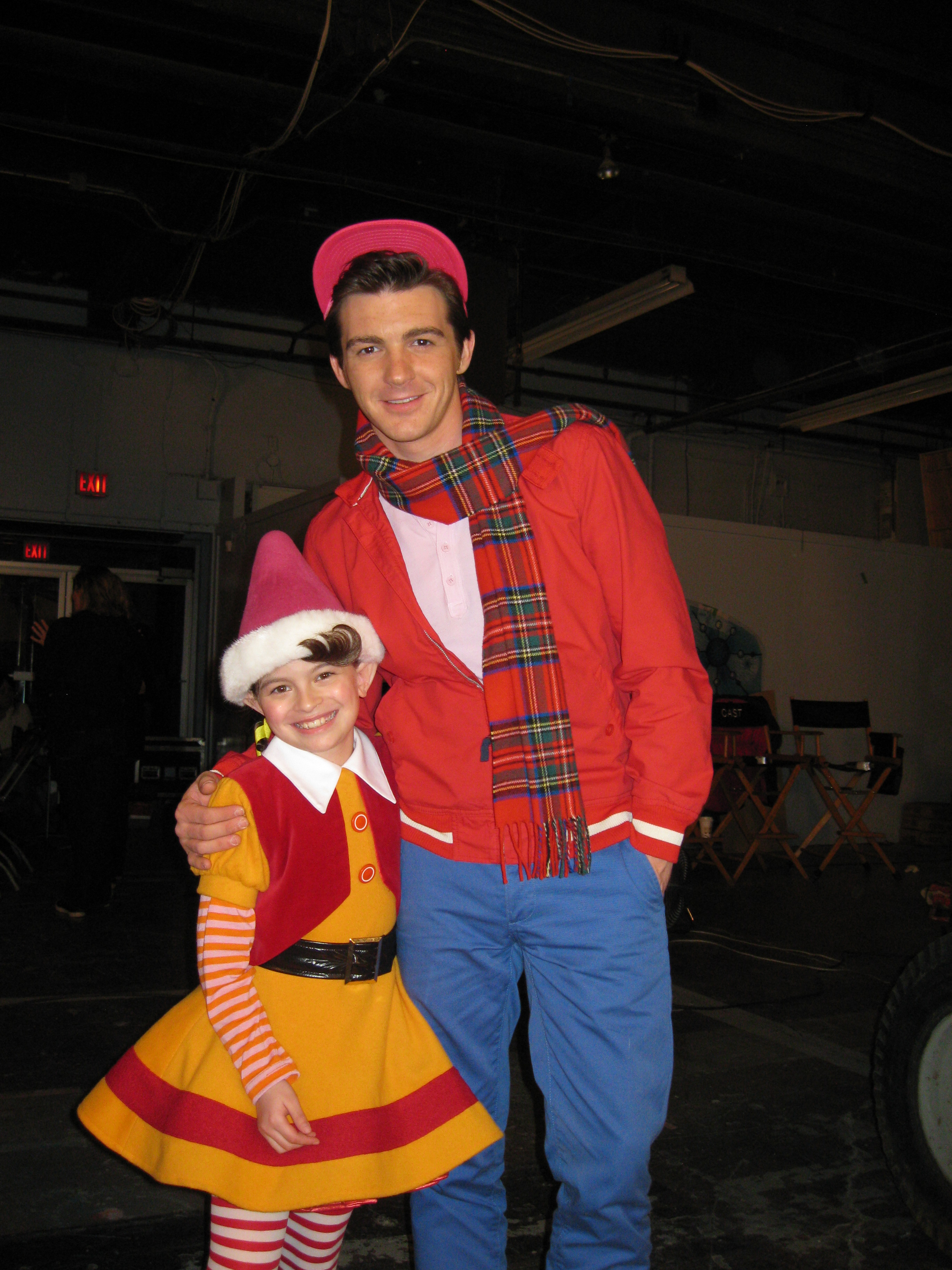 Dalila Bela & Drake Bell on the set of the Movie 