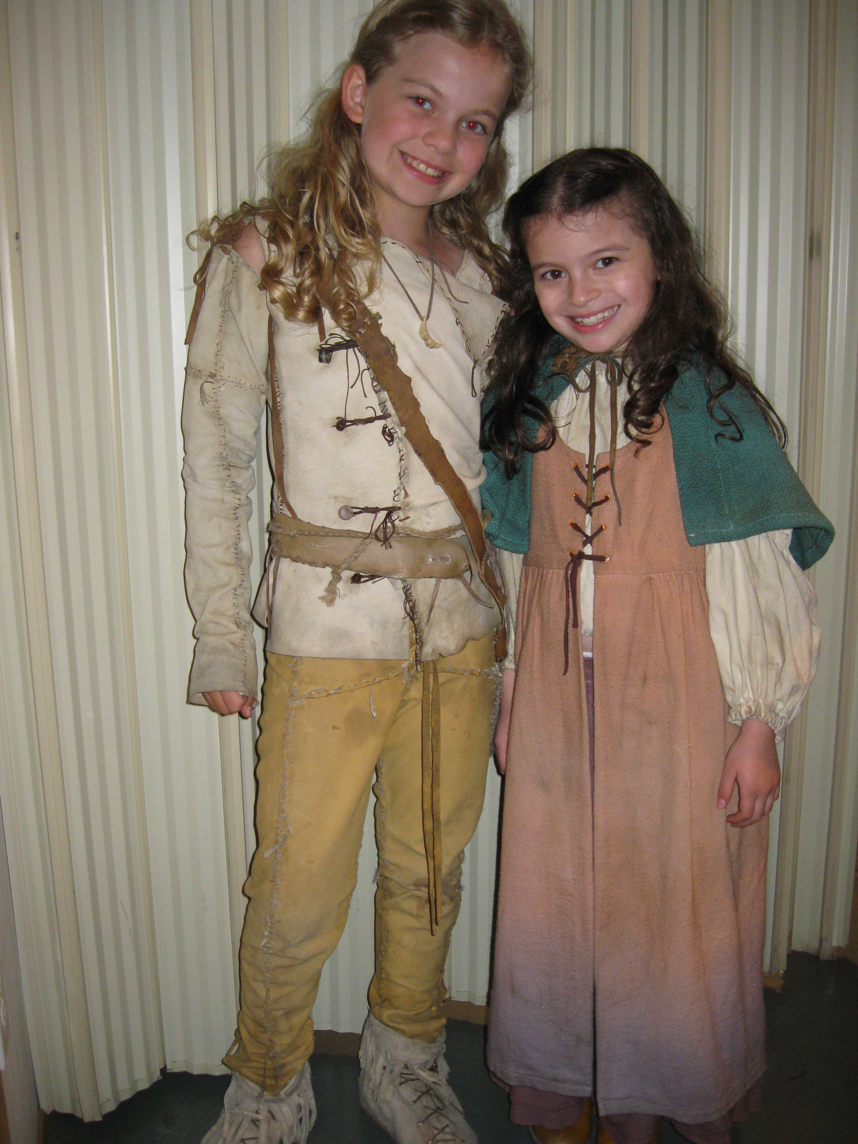 Dalila Bela & Megan Charpentier on the set of Red Riding Hood