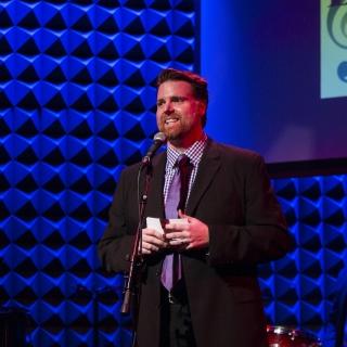 Host of Living For Today Benefit 2014 at Joe's Pub, NYC.