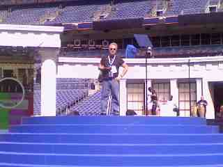 Ron Main at 2008 DNC Invesco Field, CO, directing 