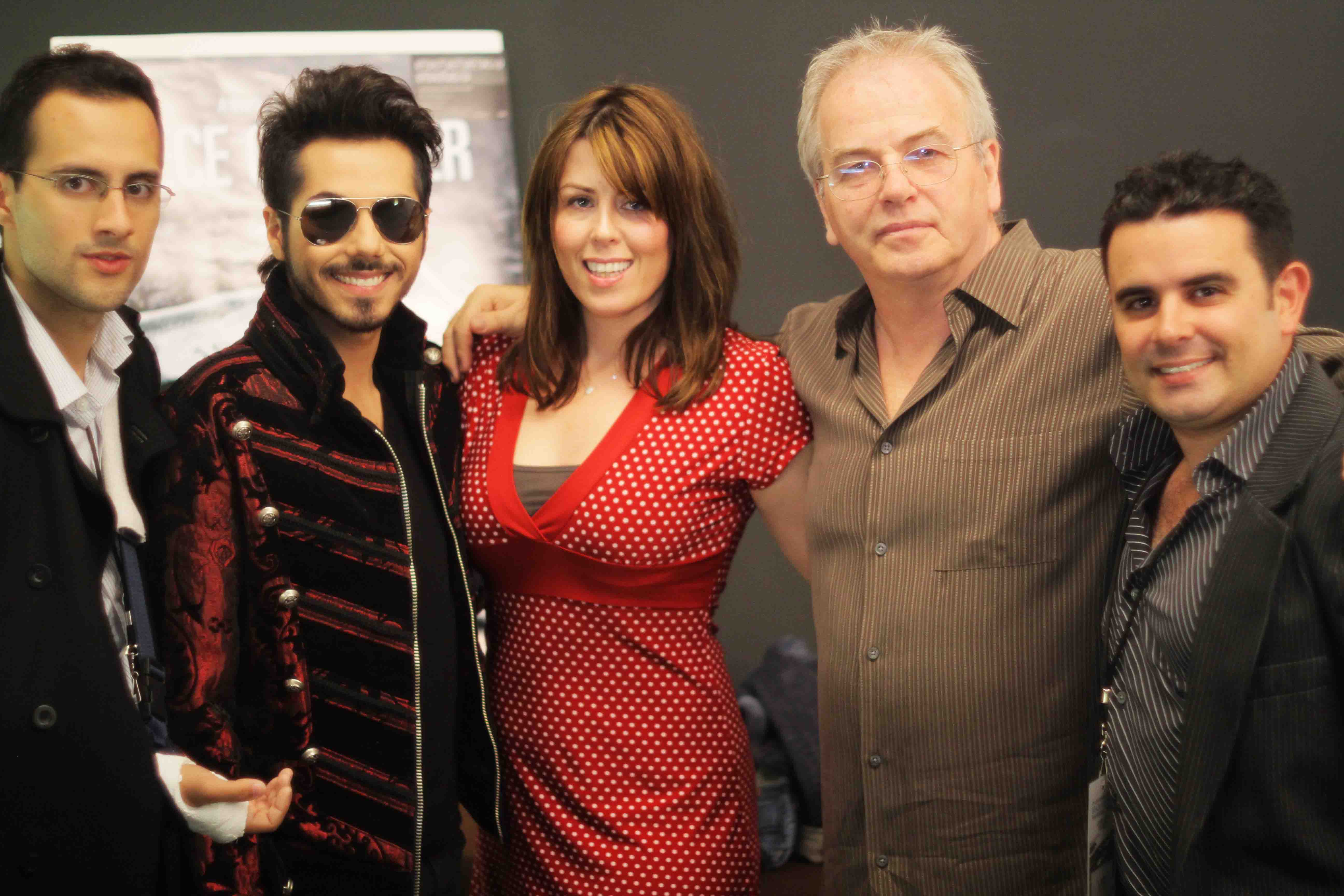 Thiago Bento, Cesar Raphael, Amanda Moresco, Bobby Moresco and Joe Morganella at the announcement of Cesar Raphael's feature film.