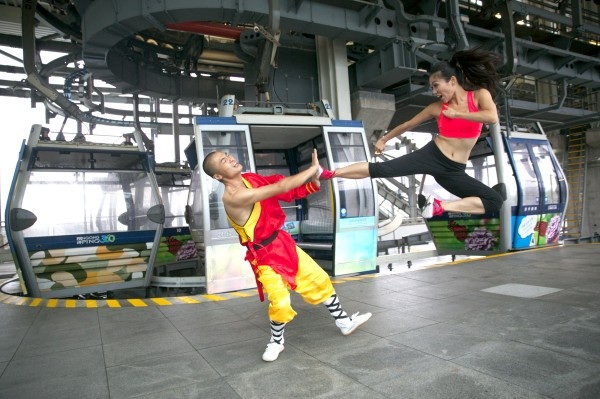 JuJu fighting with Shaolin Master.