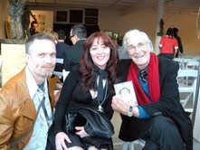 Paul Bickel, Genevieve Mariko Wilson with Martin Landau at the Malibu Film Festival.
