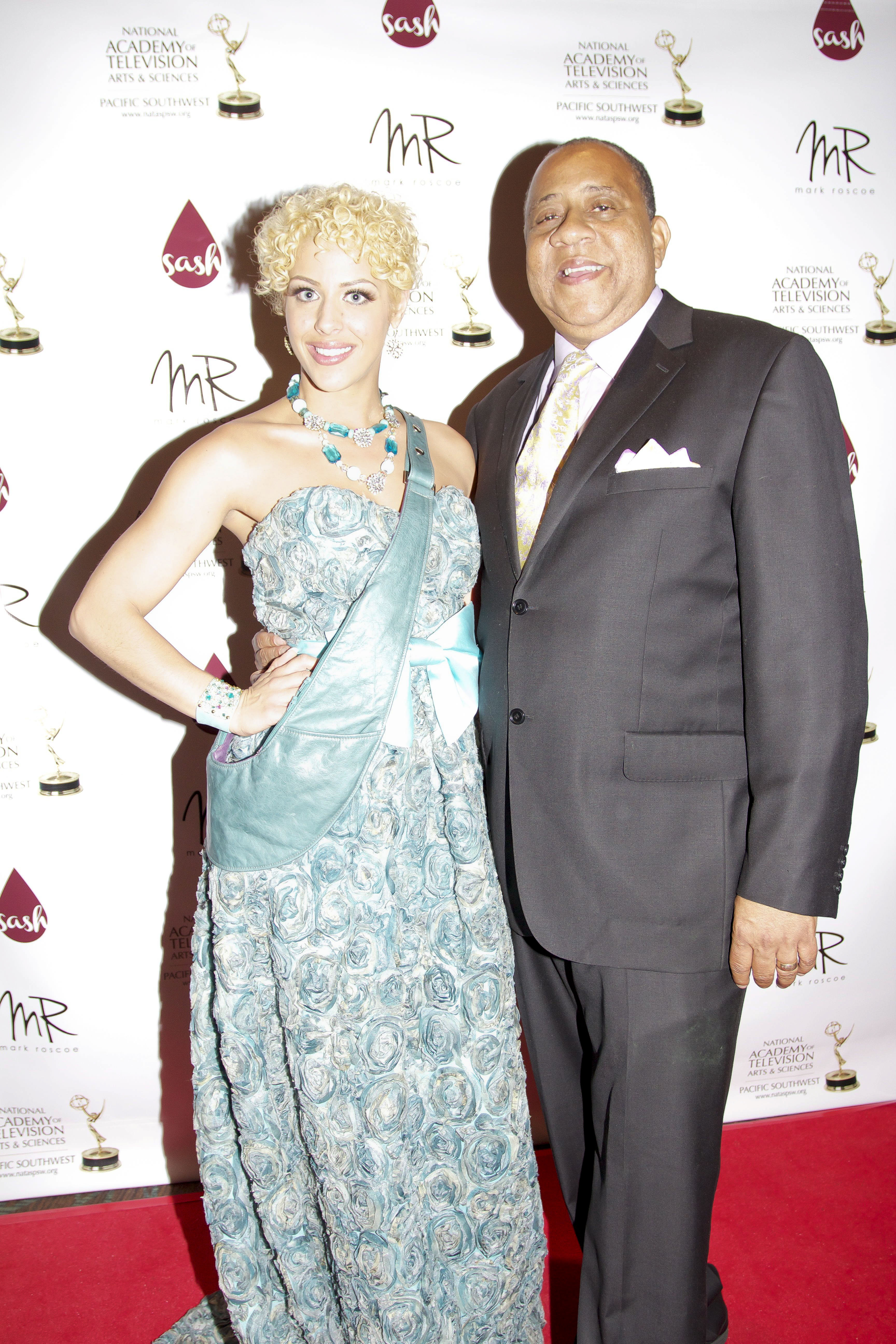 Jillisa Lynn and Emmy Host, Barry Shabaka Henley at 2013 PSW Emmy Awards