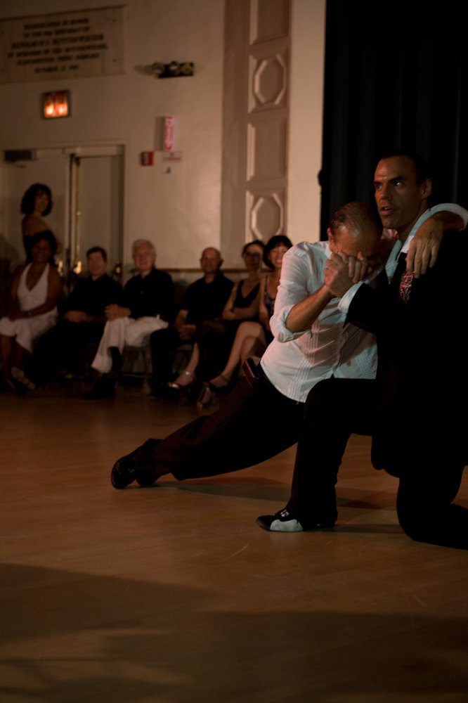 Jos Laniado and Junior Cervila working out some actions at the set of THE TANGO DATE.