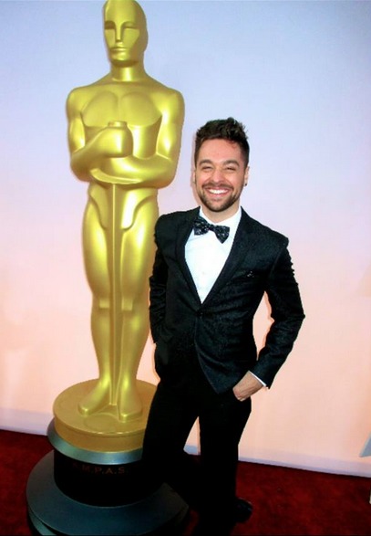 Andrew Saxsma, attending the 87th Annual Academy Awards