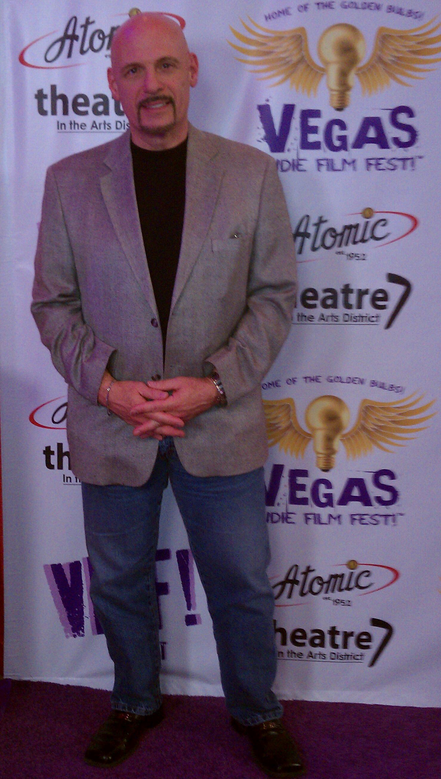 At Vegas Indie Film Fest for the short, HARD OUT, winner Best Ensemble Cast and Audience Favorite Award.