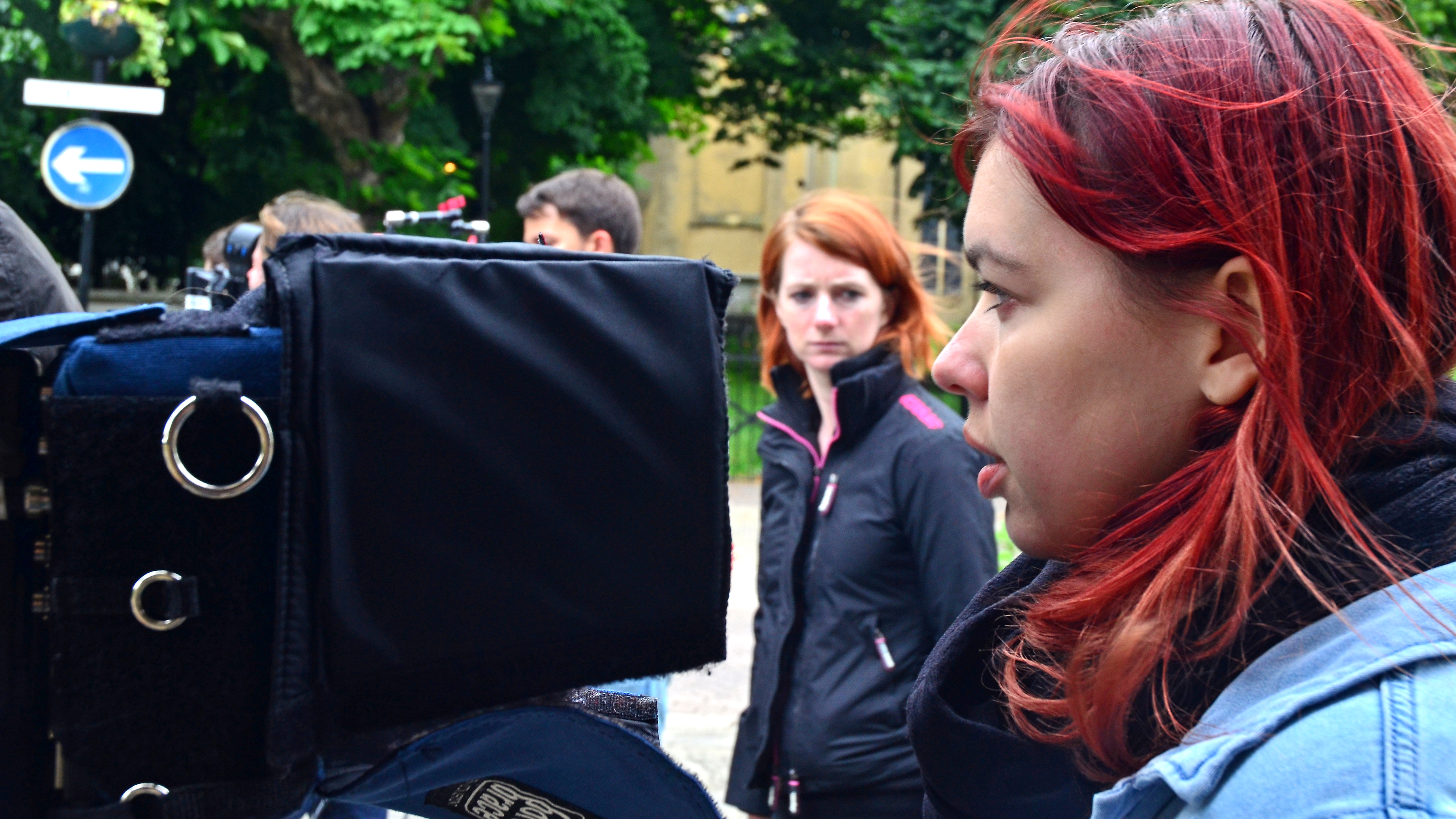 Louise Marie Cooke on the set of her short film Siren. London, UK