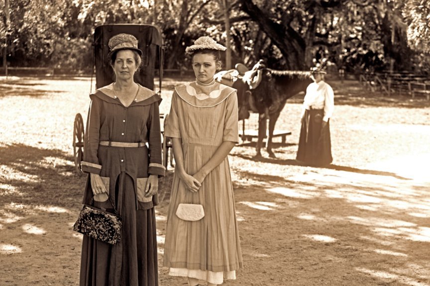 Extras in Wardrobe on set