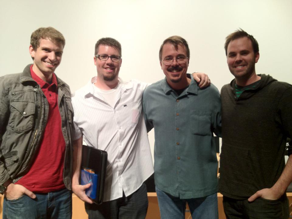 Jared White, Scott Raisi, Vince Gilligan & Mark Wilson at WGA Conference 2012