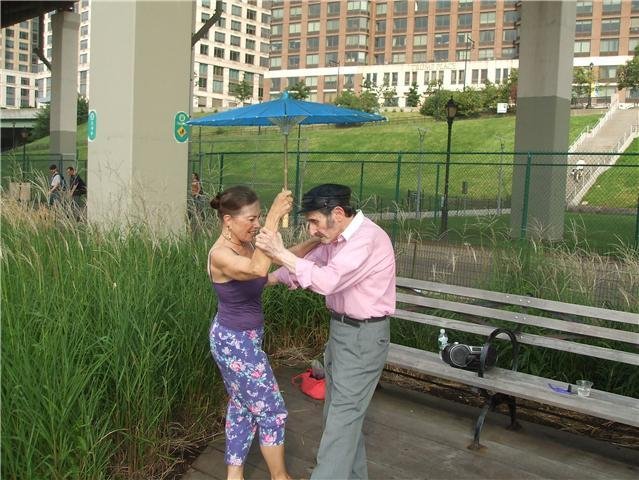 Renie Reiss and Alex Turney at the set of THE TANGO DATE(2009).