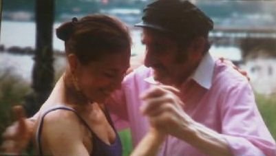 Alex Turney and Renie Reiss at the set of THE TANGO DATE.