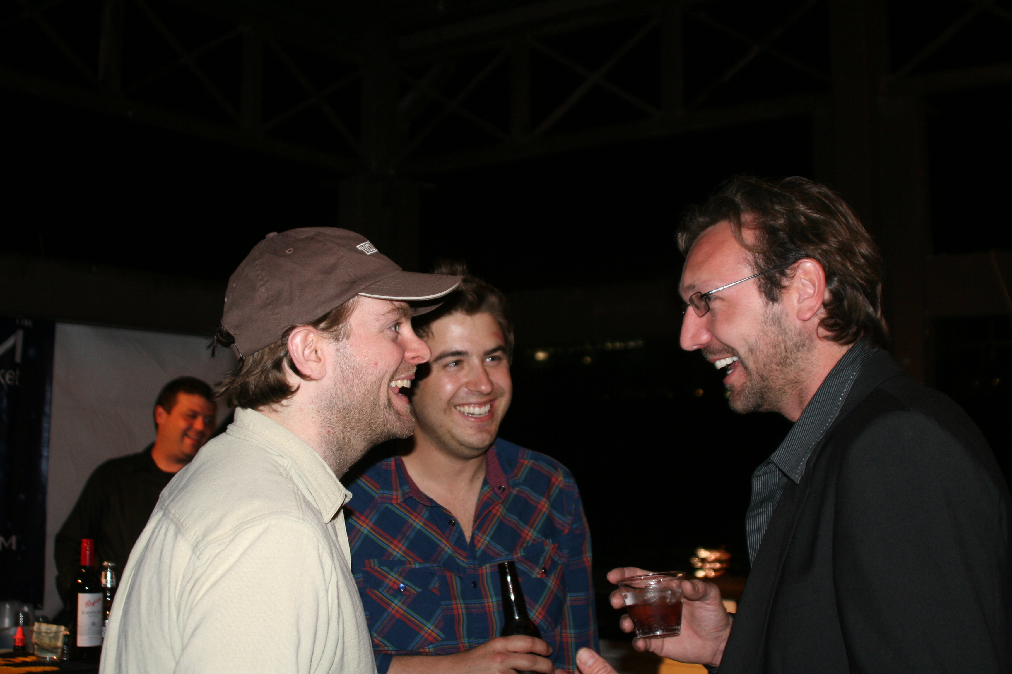 Wade Smith talks with Producer PG Banker and director Andrew Fuller at 2010 Nashville Film Com event.