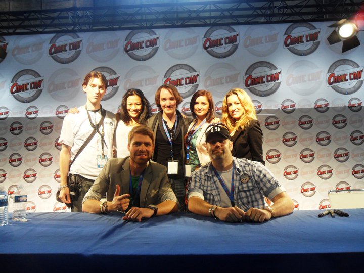 at the Paris Comic Con 2011 with Darren S. Cook, Michael Sani, Tara O'Hagan, Tavin Titus, Lourdes Faberes, Laura Juzenaite.